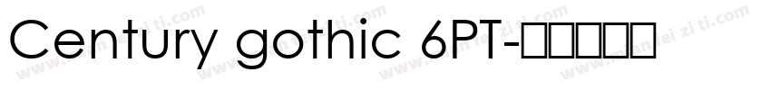 Century gothic 6PT字体转换